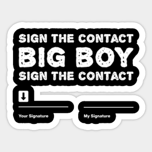 Sign The Contract Big ny Boxer Box Boxing Event 2024 Sticker